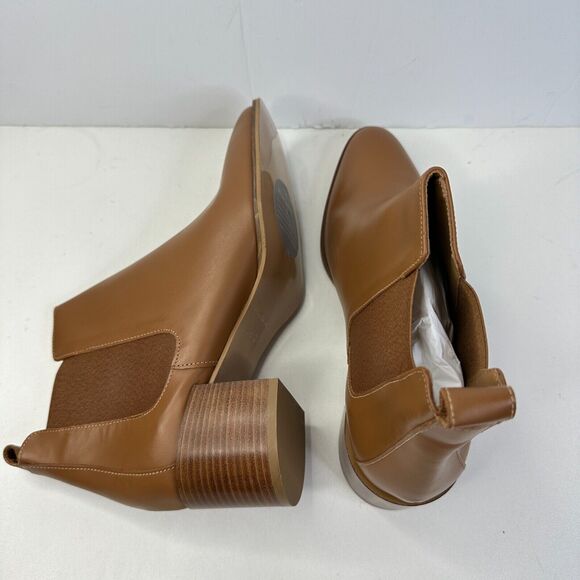 Everlane The Heel Ankle Boot Leather Block Heel Cognac Brown Women 10.5 NWOB - Picture 8 of 12